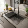 Pure.Sink Comfort Gun Metal Roll Mat for Sink RM-GunMetal
